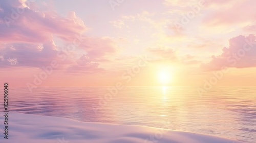 Serene Sunrise Over Calm Ocean Waters