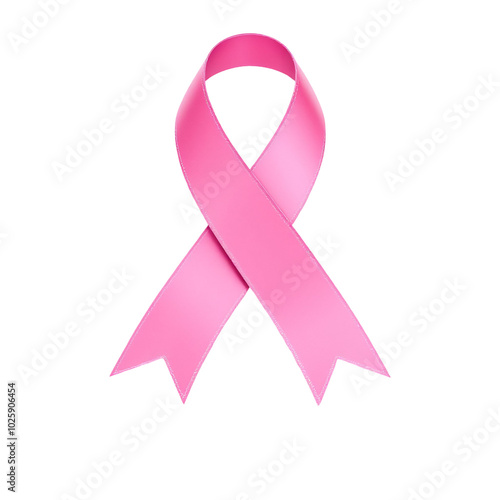pink ribbon isolated on white