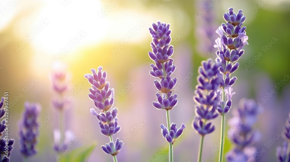 Serene Lavender Fields at Sunset Serene Lavender Fields at Sunset