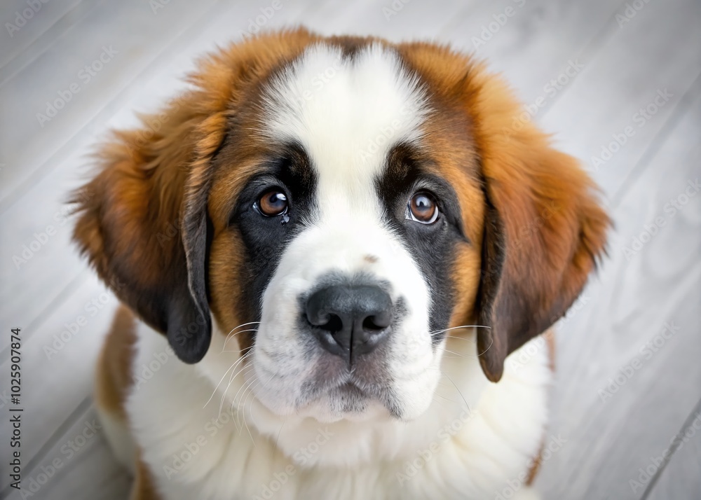 Adorable St Bernard Puppy Macro Photography Capturing Fur and Expressions Adorable St Bernard Puppy Macro Photography Capturing Fur and Expressions