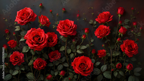 red roses background