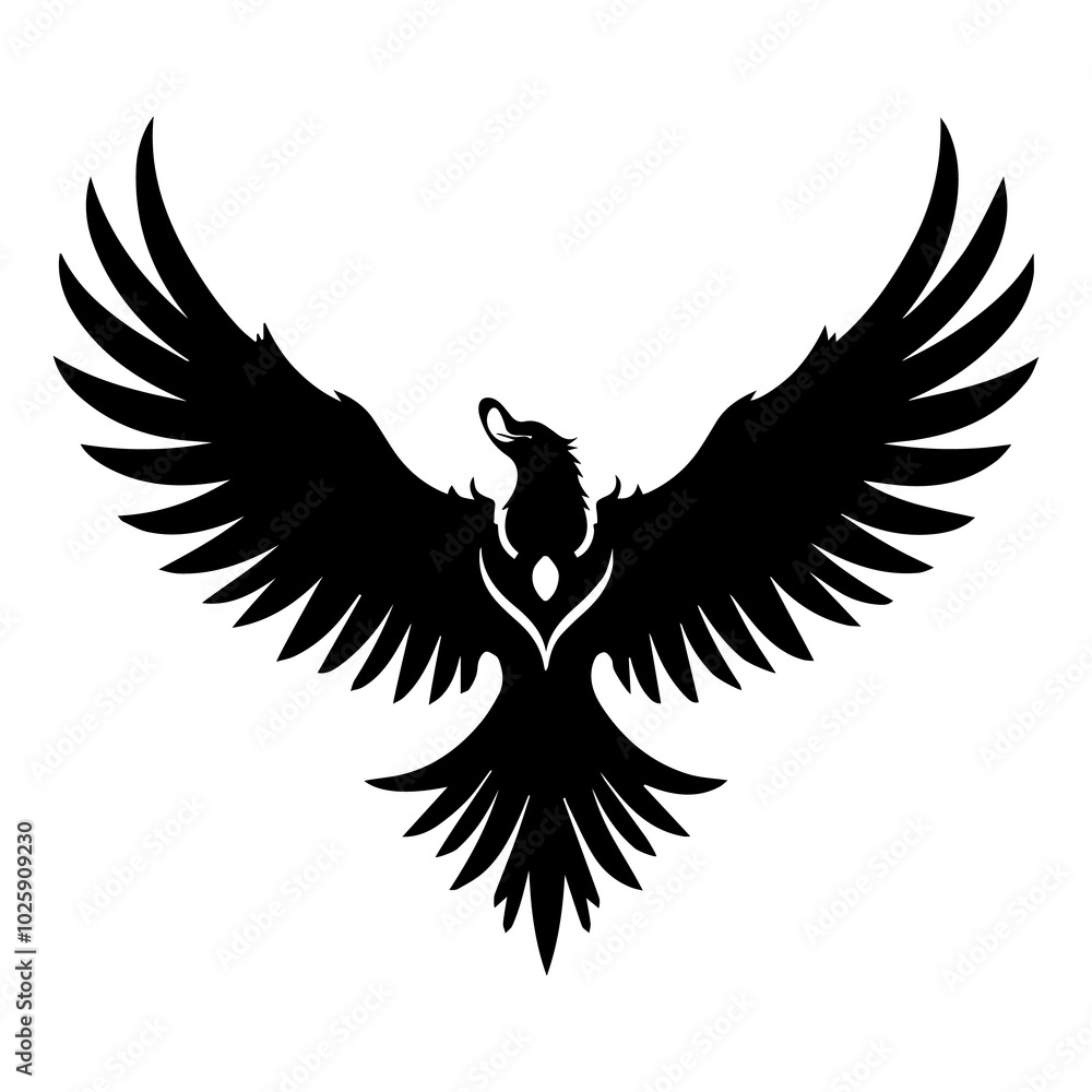 Bald eagle flying draw and paint on white background vector illustration. Bald eagle flying draw and paint on white background vector illustration.