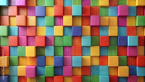 Colorful abstract geometric background with textured rectangular blocks