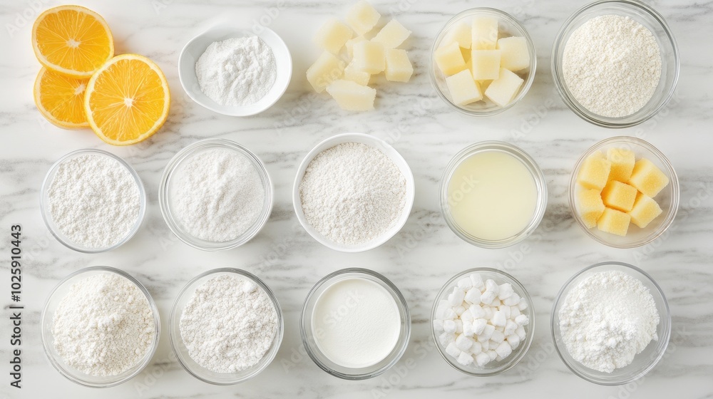 Fresh Ingredients for Baking and Cooking Preparation Fresh Ingredients for Baking and Cooking Preparation