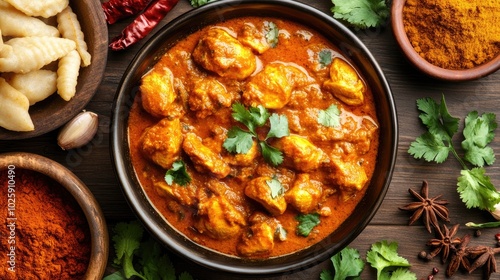 Wallpaper Mural Flavorful Chicken Curry with Spices and Fresh Herbs Torontodigital.ca