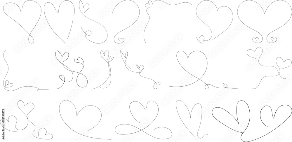 Decorative line borders, romantic heart line art dividers set for wedding invitation designs, scrapbooking, and Valentine’s day decorations. Decorative line borders, romantic heart line art dividers set for wedding invitation designs, scrapbooking, and Valentine’s day decorations.