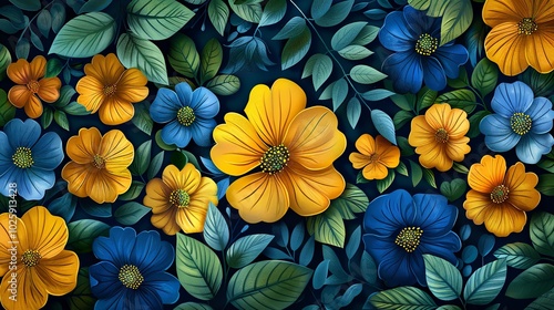 Wallpaper Mural Drawn graphic illustration Botany. You will enjoy using these pattern in your interior project, mural, poster, fresco, wallpaper, home decor, card, textile, invivtation, packaging Torontodigital.ca