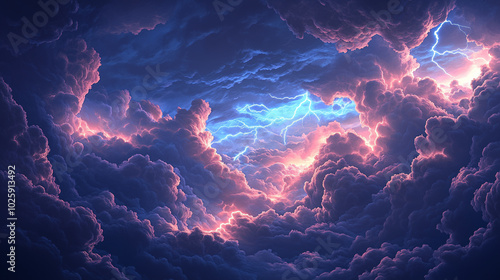 Wallpaper Mural Flashes in the sky Torontodigital.ca