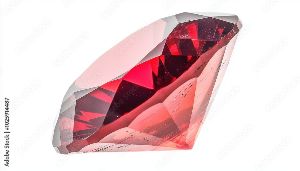 A sparkling red gem with intricate facets, showcasing its brilliance and clarity. A sparkling red gem with intricate facets, showcasing its brilliance and clarity.