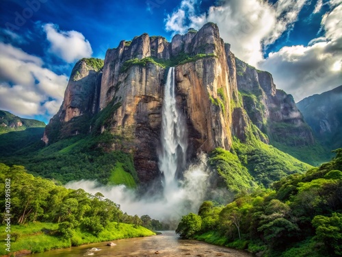 Angel Falls Location in Venezuela - Minimalist Landscape Photography