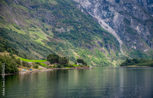 Gudvangen is a village in Aurland Municipality in Vestland county, Norway.