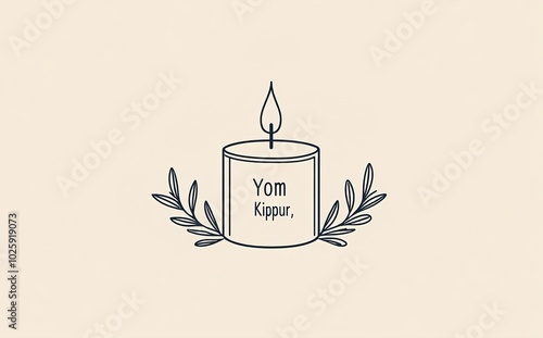 Yom Kippur Celebration or Wish You a Blessed Day Vector Illustration. photo