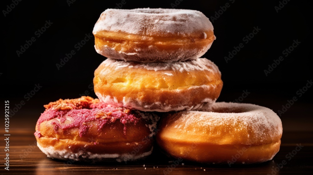 Stack of Delicious Donuts Stack of Delicious Donuts