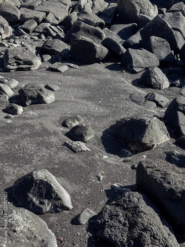 Úlfseyjarsandur, Black Beach Near Djúpivogur in Iceland