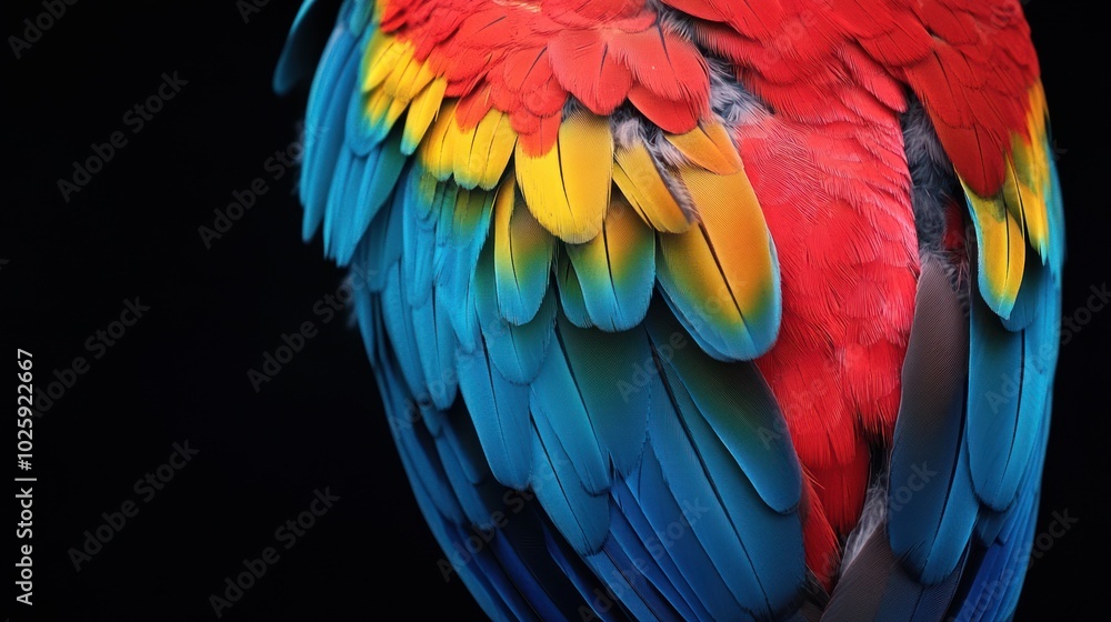 Obraz premium Vibrant Macaw Feathers