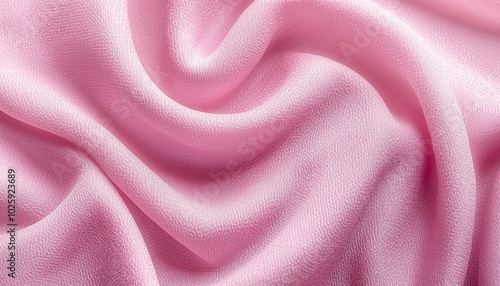 A smooth, flowing pink fabric creates an elegant and soft visual texture, ideal for fashion or interior design.