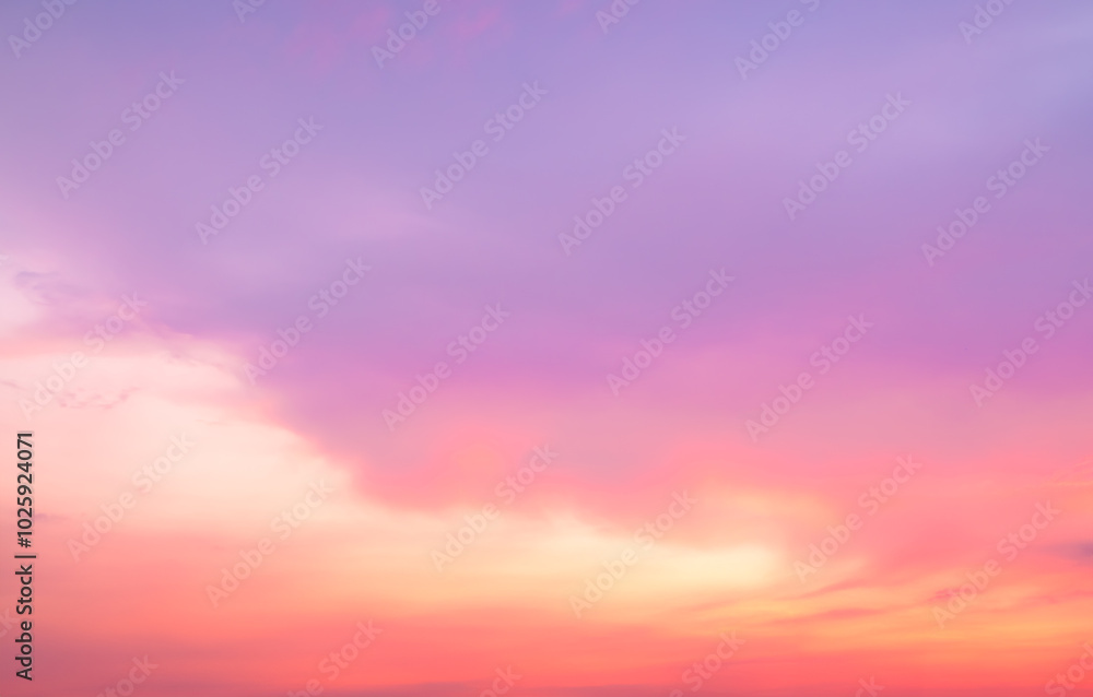 Fototapeta premium Sunset blur nature summer background cloud gradient overlay dramatic weather orange sky evening sunrise pastel color effect pattern abstract spring light beauty template yellow wallpaper tropical.