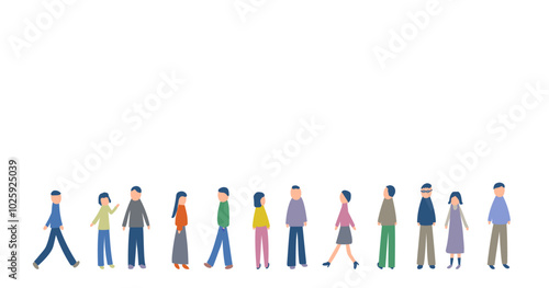 いろんな動きの人々
