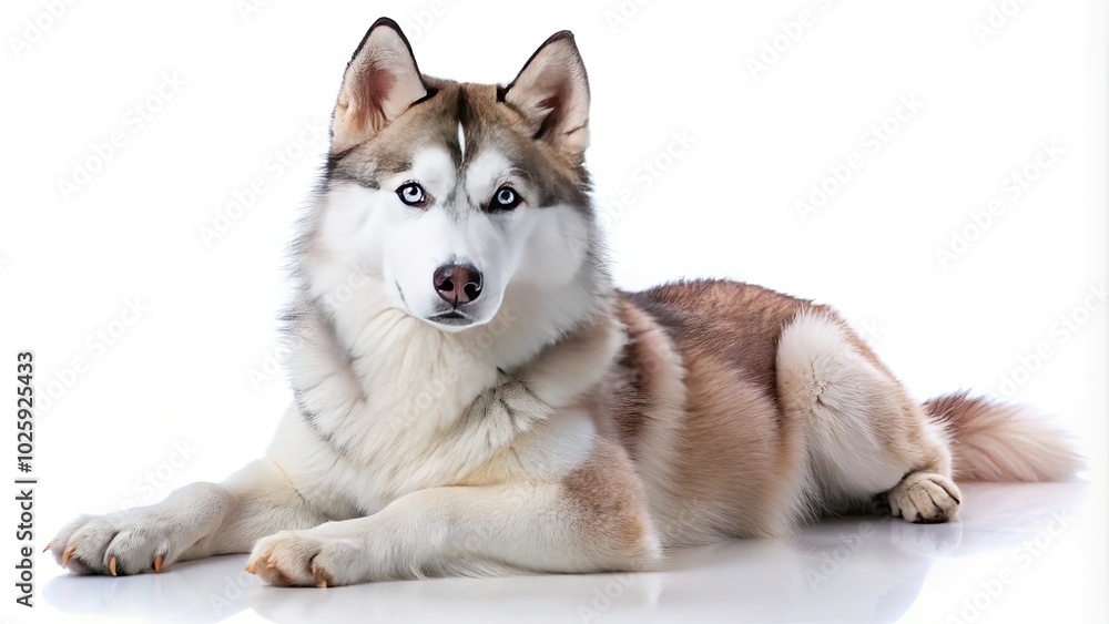 Breathtaking portrait of a Siberian Husky set against a white background, ideal for transparent PNG applications that beautifully showcase this stunning dog. Breathtaking portrait of a Siberian Husky set against a white background, ideal for transparent PNG applications that beautifully showcase this stunning dog.