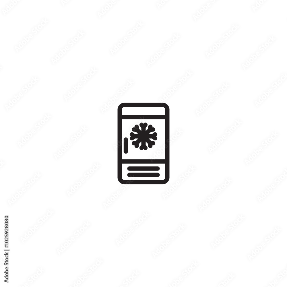 A simple yet impactful icon. A stylized refrigerator with a snowflake is the central focus, indicating cold storage and food preservation. Editable icon. A simple yet impactful icon. A stylized refrigerator with a snowflake is the central focus, indicating cold storage and food preservation. Editable icon.