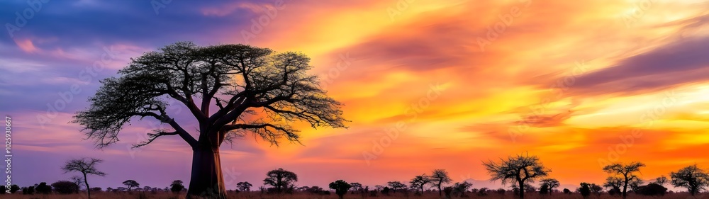 Fototapeta premium sunset over the field