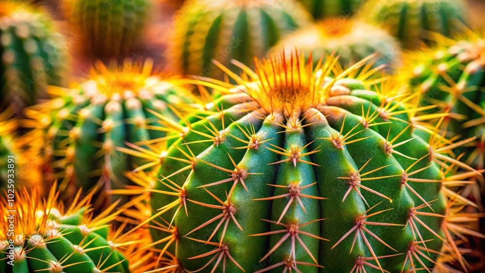 Close-Up Cactus Texture Background for Natural Decor and Design Close-Up Cactus Texture Background for Natural Decor and Design