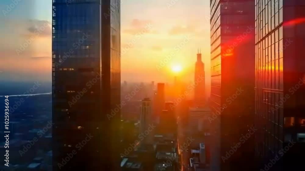 A captivating view of the city skyline at sunset, showcasing the fiery hues of the sky and the majestic silhouette of skyscrapers.
A captivating view of the city skyline at sunset, showcasing the fiery hues of the sky and the majestic silhouette of skyscrapers.