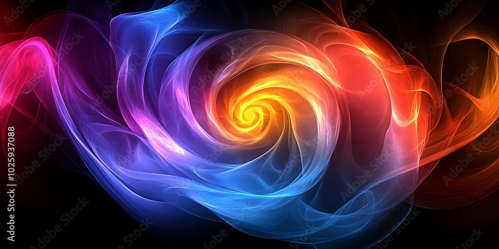 Obraz premium Colorful swirling abstract design with vibrant hues.