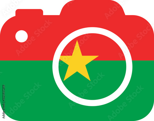 BURKINA FASO Flag On Camra Icon photo