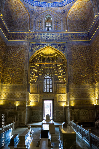 Interior of the Gur Emir Mausoleum in Samarkand