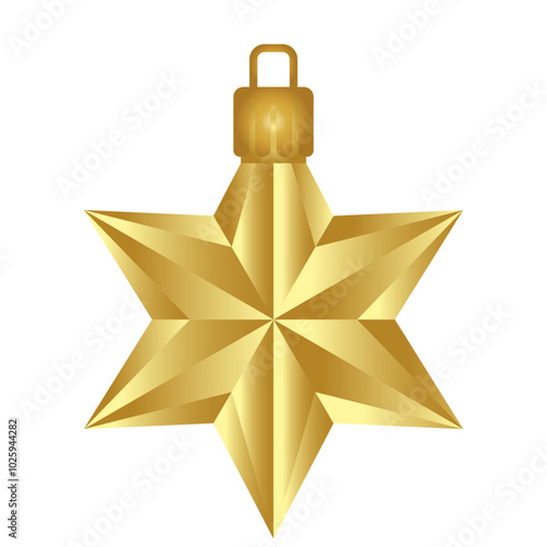 golden christmas star