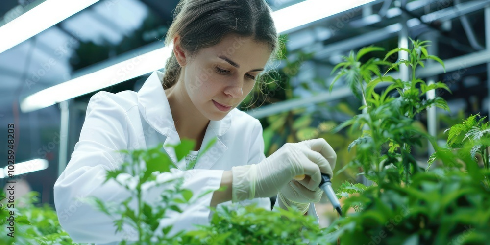 Scientists conducting agricultural research in a laboratory Scientists conducting agricultural research in a laboratory