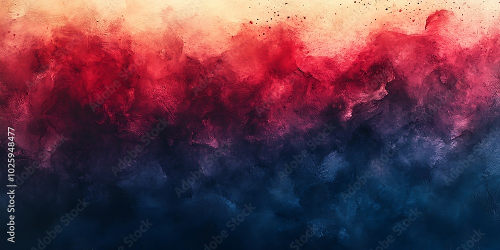 Fototapeta premium Abstract gradient of red and blue hues blending together.