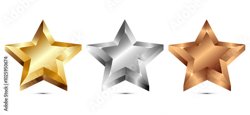 gold star award,gold silver and bronze realistic star, 3d gold, silver, bronze, 3d stars set