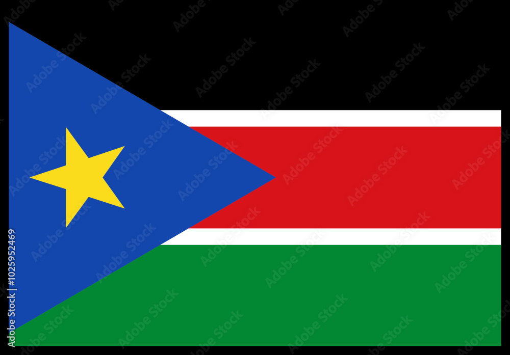SOUTH SUDAN Flag rectangle Icon SOUTH SUDAN Flag rectangle Icon