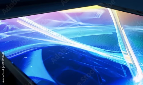 futuristic lcd panel with vibrant display