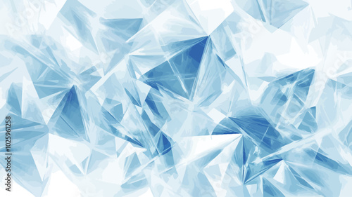 Abstract background with blue crystals. Vector illustration for your graphic design.