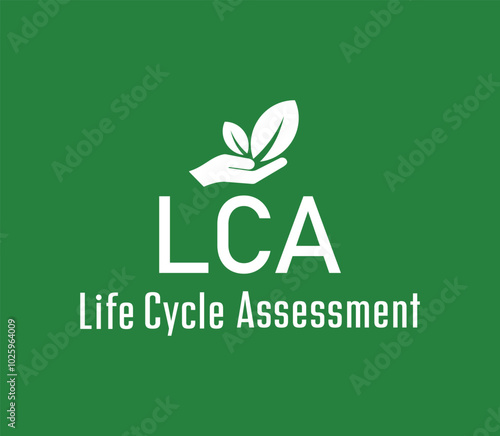 life cycle assessment sign on white background	