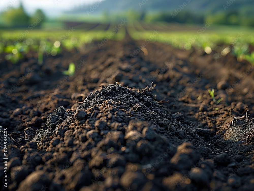 Close-up of Rich Soil in a Farm Field Close-up of Rich Soil in a Farm Field