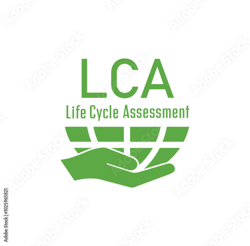 life cycle assessment sign on white background	