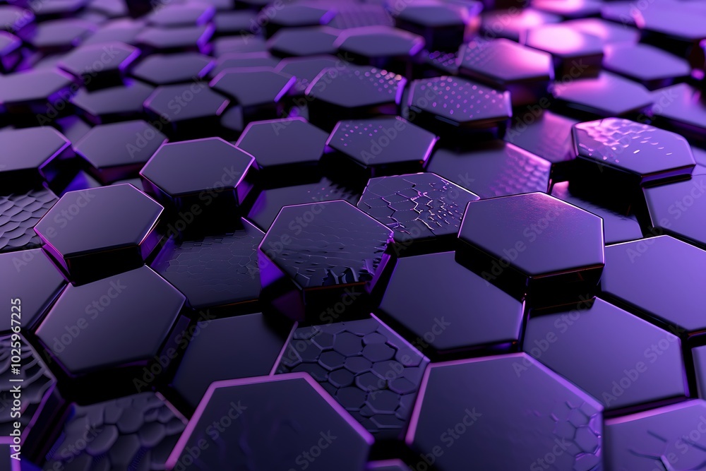 Abstract background made of purple hexagons Abstract background made of purple hexagons