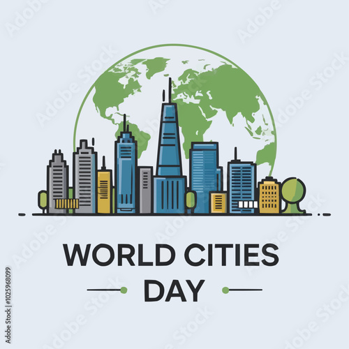 vector World Cities Day vector poster design