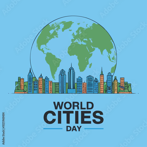 vector World Cities Day vector poster design