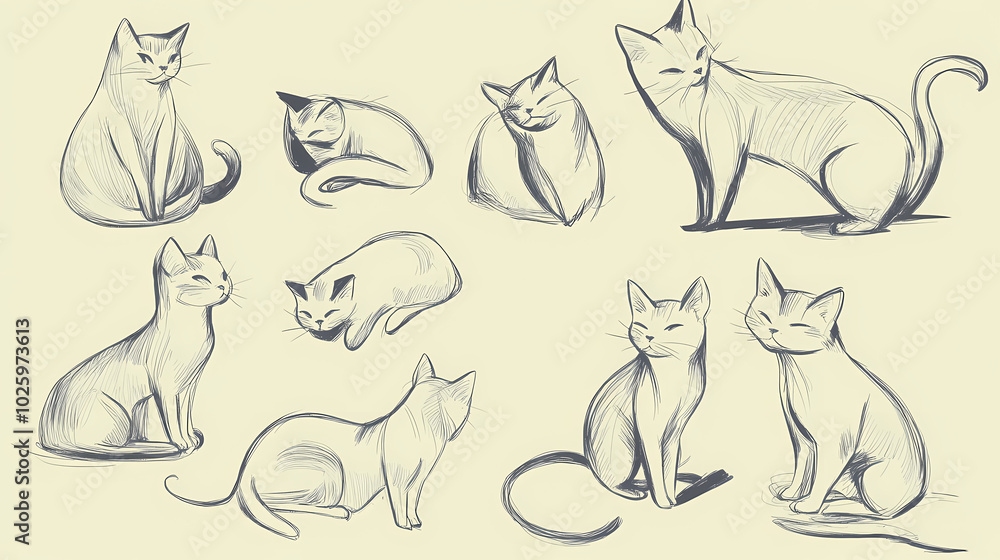 set of cats set of cats