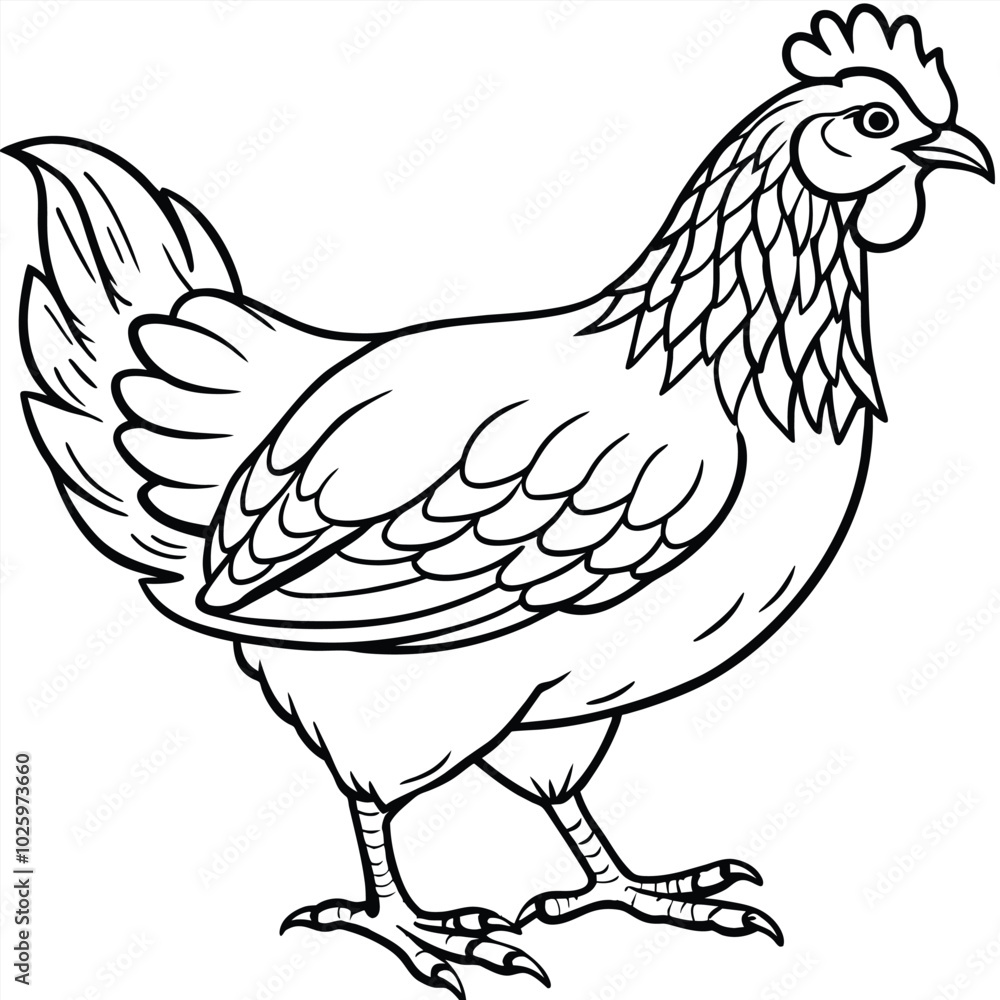 Chicken silhouette vector illustration Chicken silhouette vector illustration