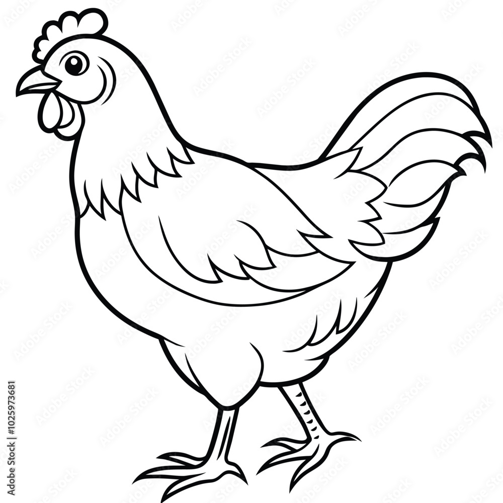 Chicken silhouette vector illustration Chicken silhouette vector illustration