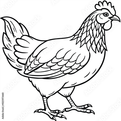 Chicken silhouette vector illustration