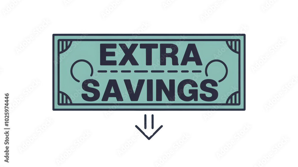 Extra savings banner, blue and green design, white background. transparent Extra savings banner, blue and green design, white background. transparent