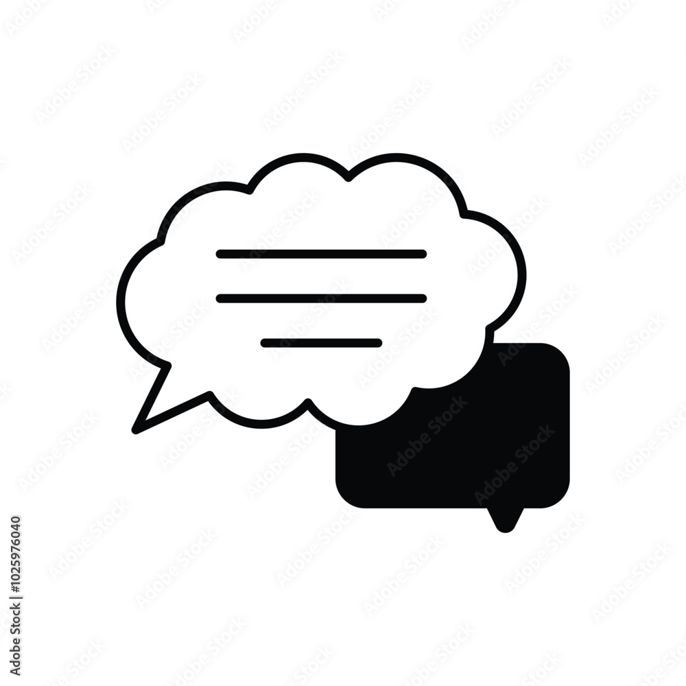 Speech Bubble vector icons stock illustration Speech Bubble vector icons stock illustration