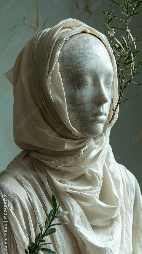 Veiled Portrait: A Study in Softness and Light